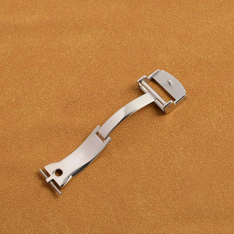 20mm Deployment Buckle For Bvlgari Rubber Leather Watch Strap Silver Stainless Steel Butterfly Clasp