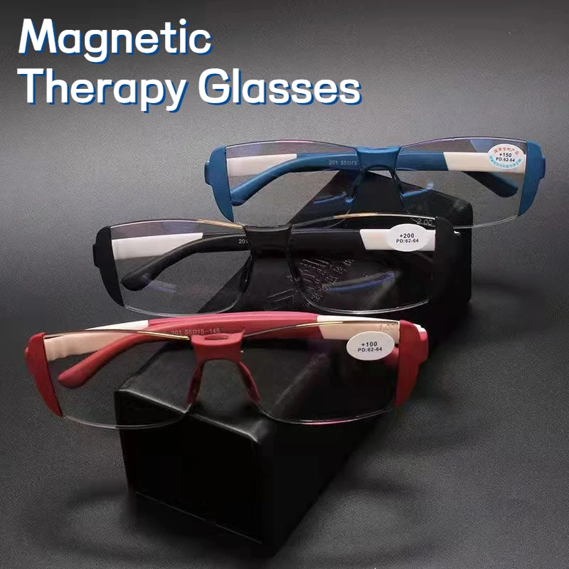 

Multifocal Reading Glasses Men's Tr Magnetic Therapy Glasses Bifocal Presbyopia Glasses