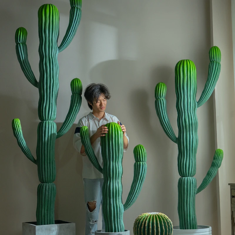

XK Large Artificial Cactus Plant Indoor Living Room Fake Trees Bionic Green Plant Artifical Cereus Decorative Ornaments