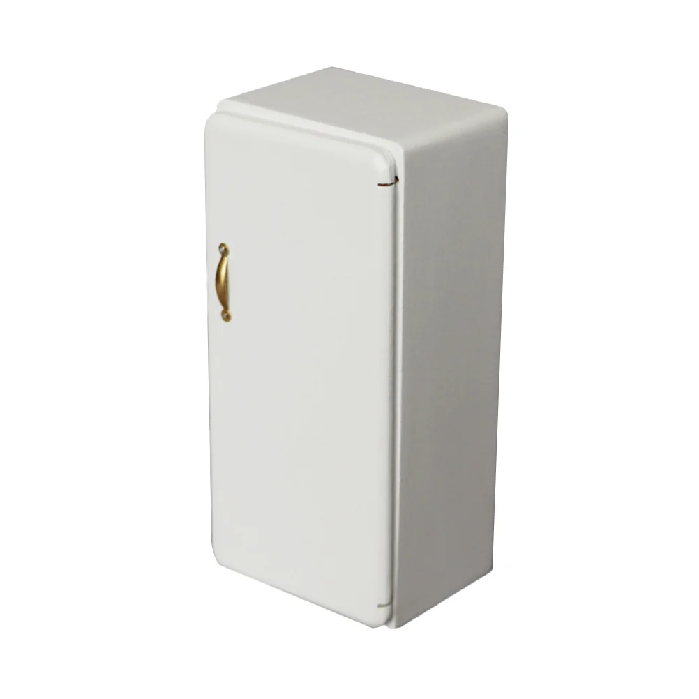 

Miniature Refrigerator Wood Fridge Toys Furniture Accessories Pretend Play Kitchen Toys for Kids