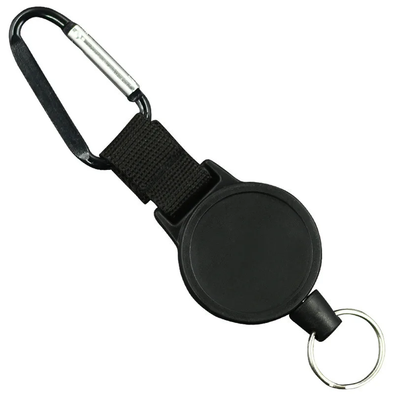 

Outdoor Badge Reels with Mountaineering Buckle 60cm Steel Wire Retractable Length Outdoor Climbing Travel Handy Tools
