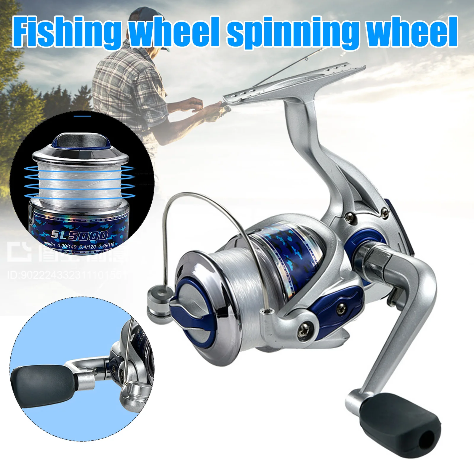 

NEW Durable SL Series Metal Spin Fishing Reels Non Slip Send Line Tools Fishing Accessories