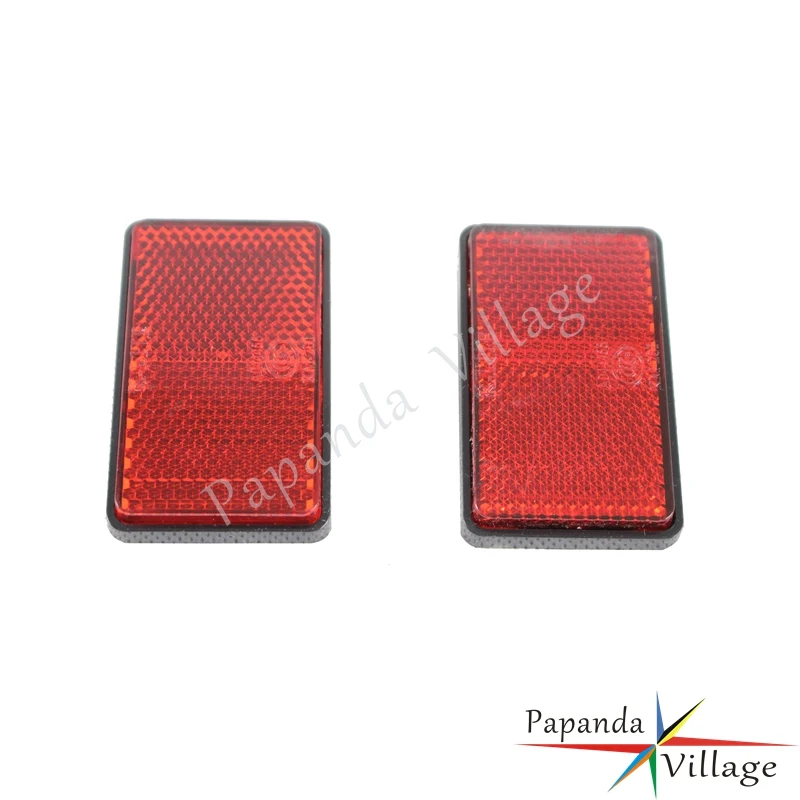 

Papanda 2 шт. Красный Янтарный Пластиковый Прямоугольный Отражатель безопасности предупреждающие Светоотражающие отражатели ATV автомобильные диртбайки