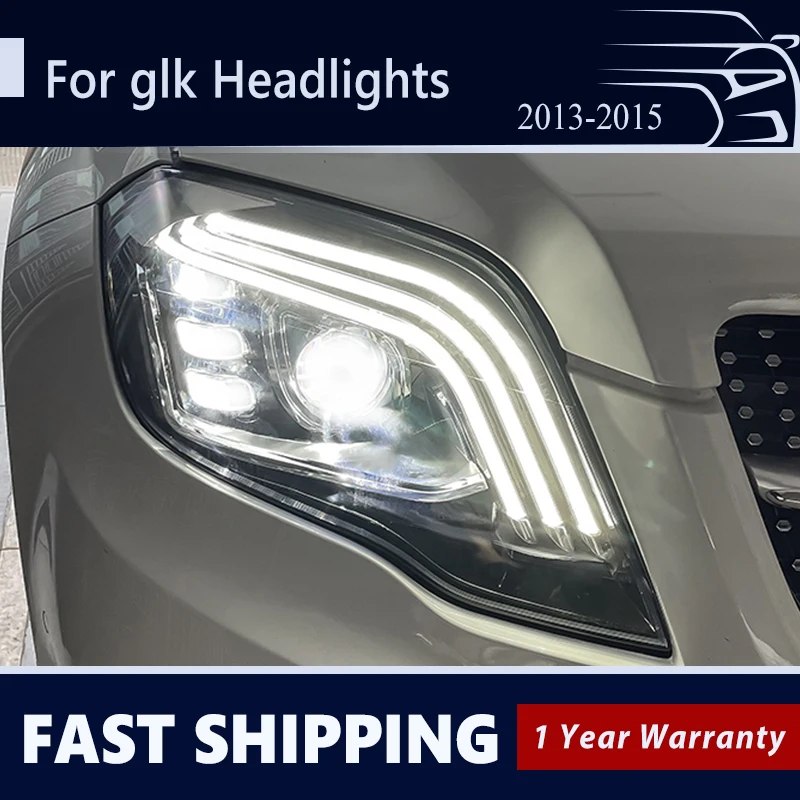 

Стайлинг автомобиля, фары для Benz GLK GLK200 GLK260 GLK 300, головная лампа 2013-2015, лампа для дневных ходовых огней, проектор, объектив, анимация