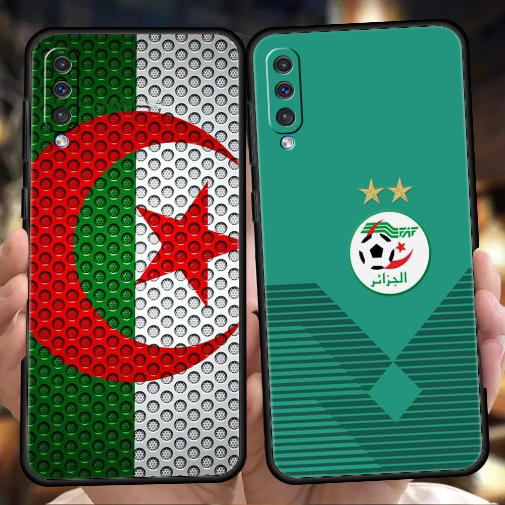 

Algeria Flag Phone Case For Samsung Galaxy A53 A73 A33 A23 A13 A12 A22 A02 A50 A70 A20 A10 A20S 5G Black Silicone Cover Fundas