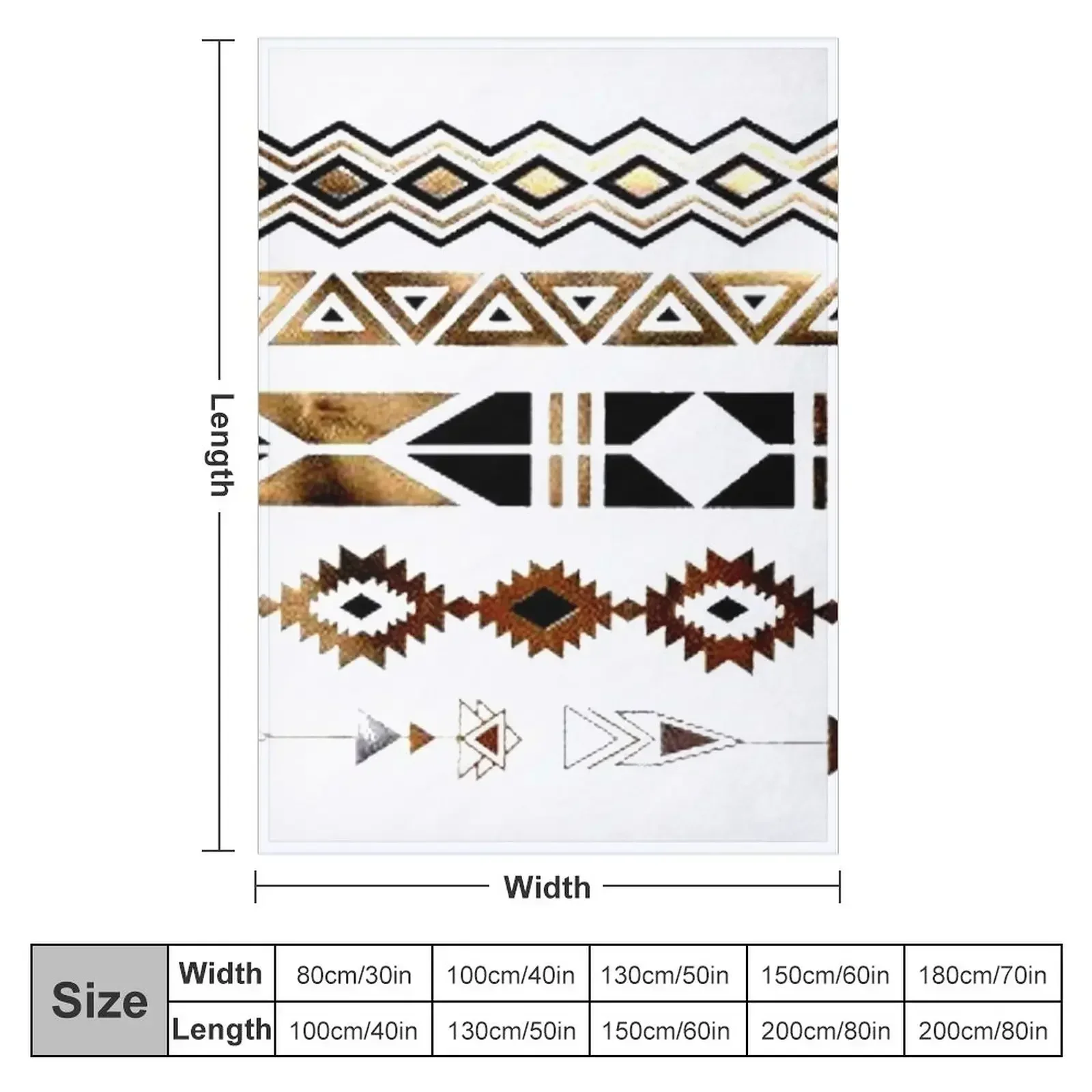 Племенное ацтекское золотое и черное дизайнерское одеяло пледы одеяла