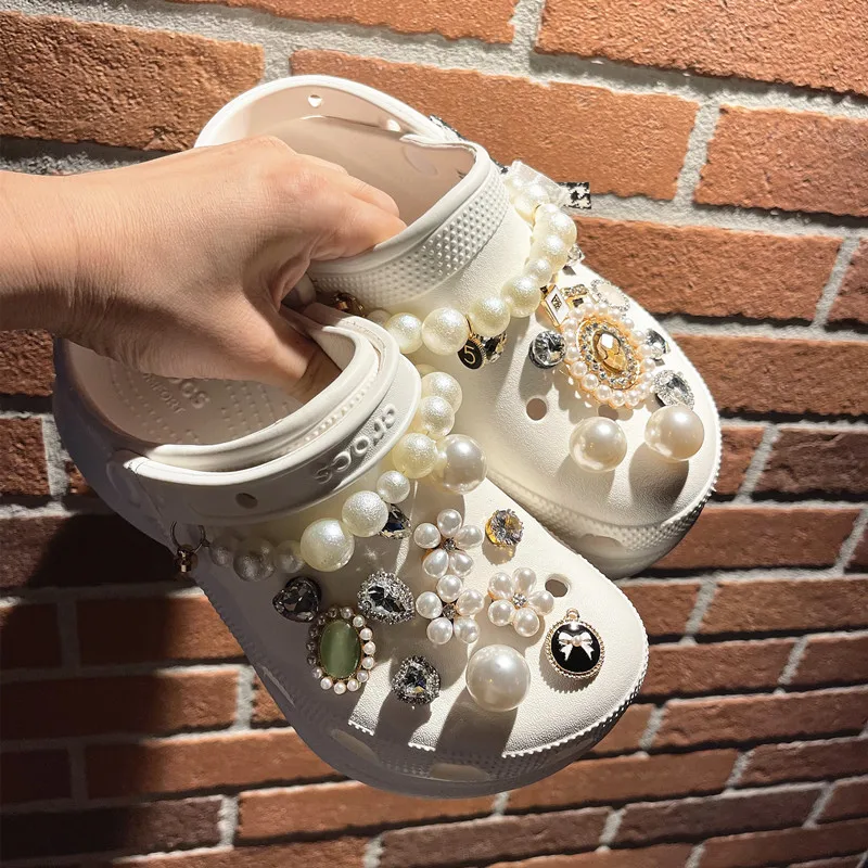 

Роскошные Подвески Croc, индивидуальные подвески для Crocs DIY, модные подвески для обуви, винтажное украшение для обуви, высококачественные аксе...