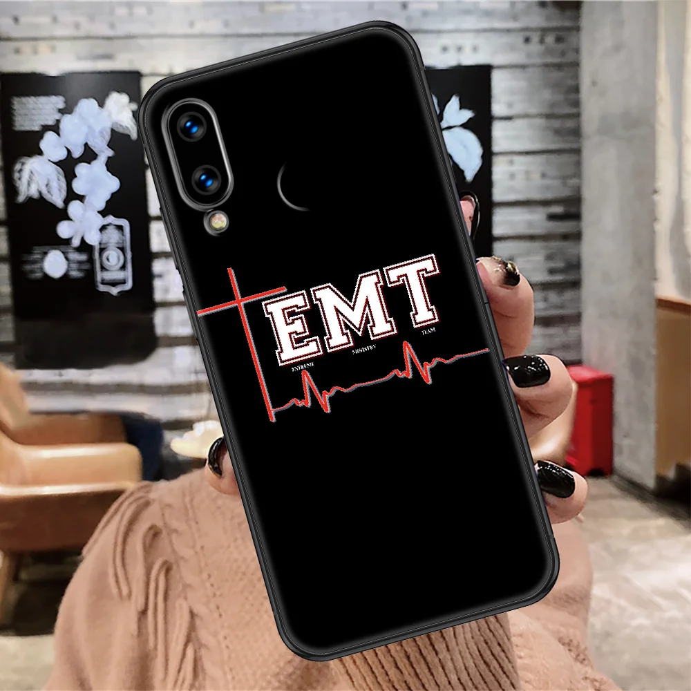 Медицинский спасательный чехол EMT EMS для телефона Huawei Honor 6 7 8 9 10 10i 20 A C X Lite Pro Play, черный художественный бампер, трендовый чехол, 3D чехол (art.: 3920bf89d383e) - 3920bf89d383e