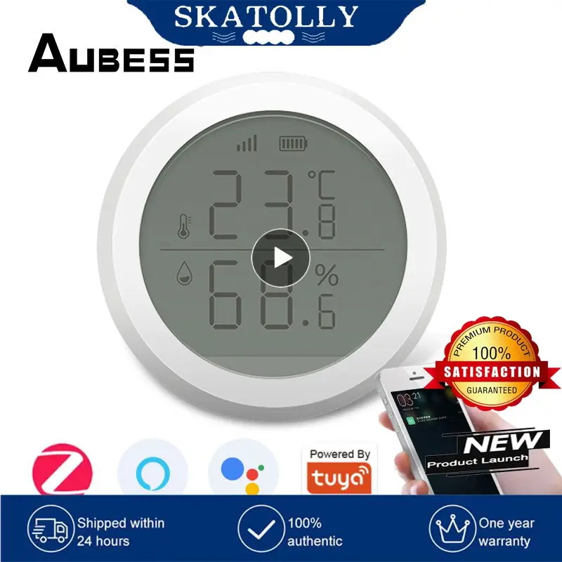 

1/2/3PCS Zigbee Temperature And Humidity Sensor Wireless Temperature Sensor Battery Powered Home Automation Scene Security Alarm