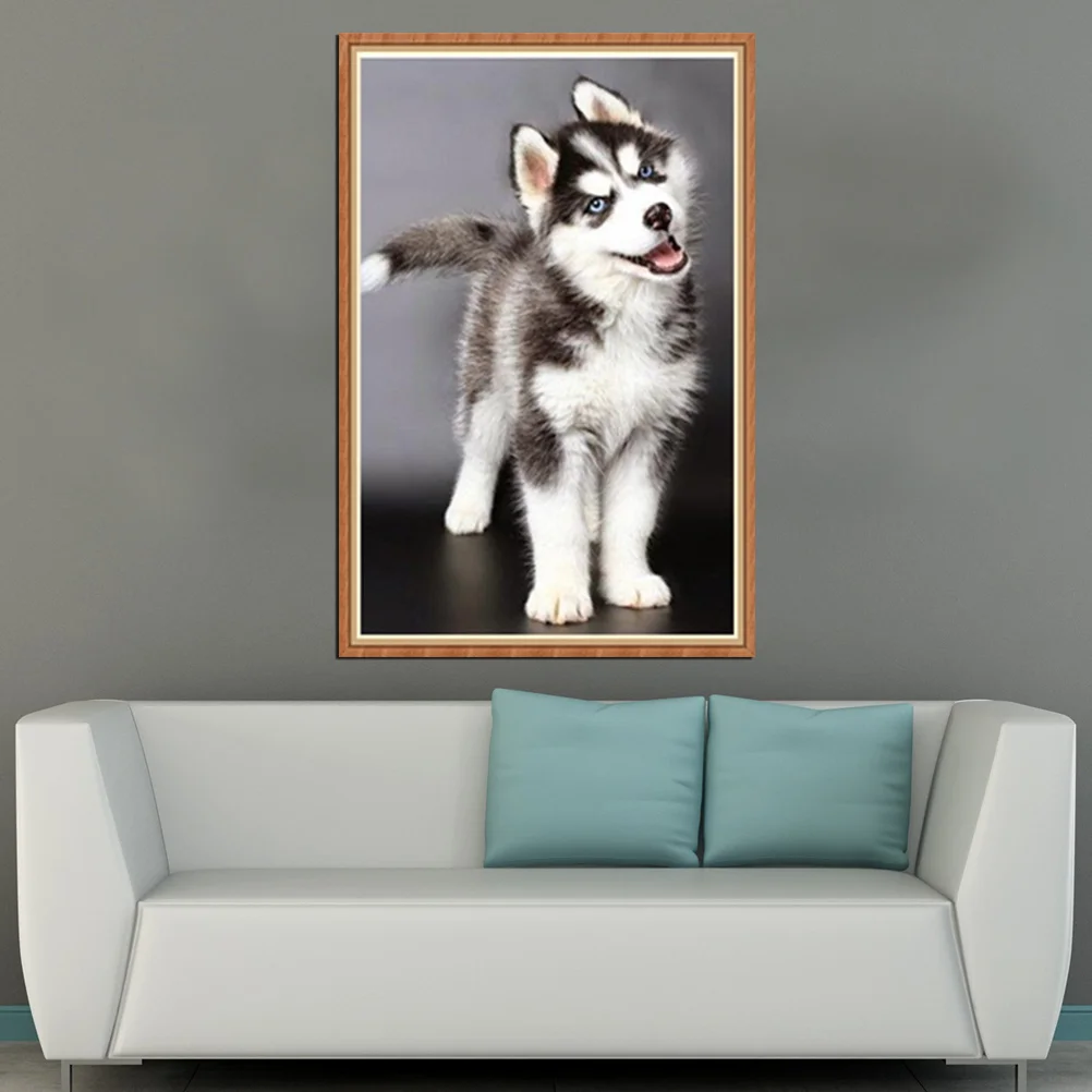 

Frameless 5D Diamond Embroidery Painting of Dog Handmade Wall Decoration Cross Stitch Printing Craft Kits