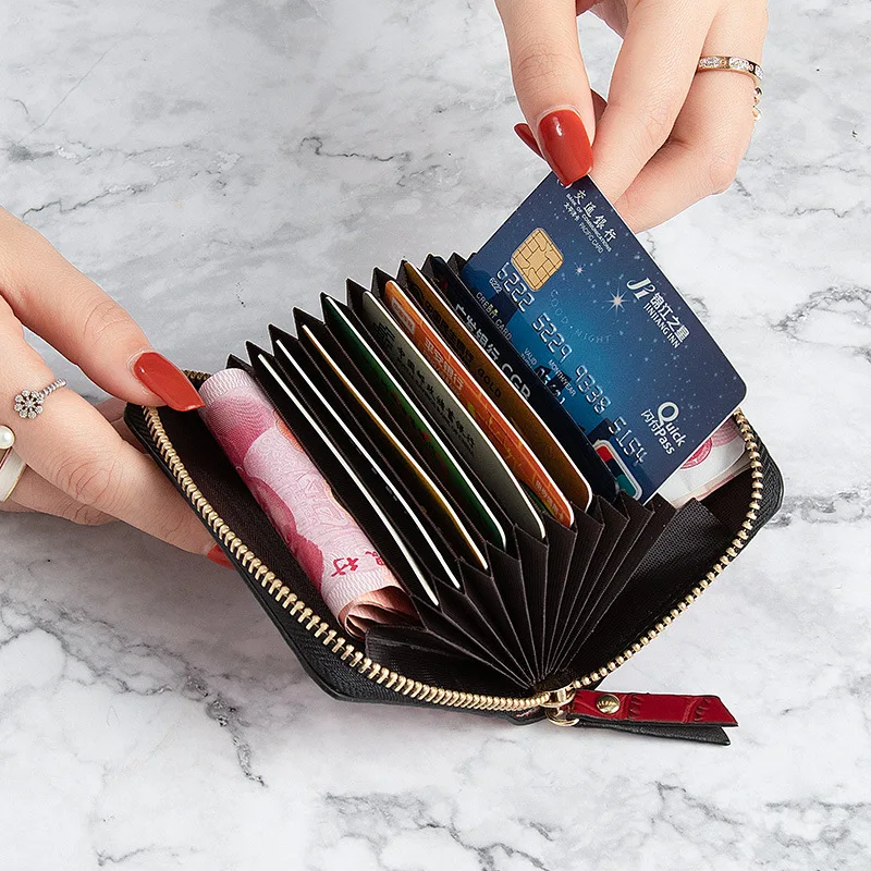 2023 Women Short Wallet Small Fashion Luxury Brand Leather Purse Ladies Card Bag for Women Clutch Female Purse Money Clip Wallet