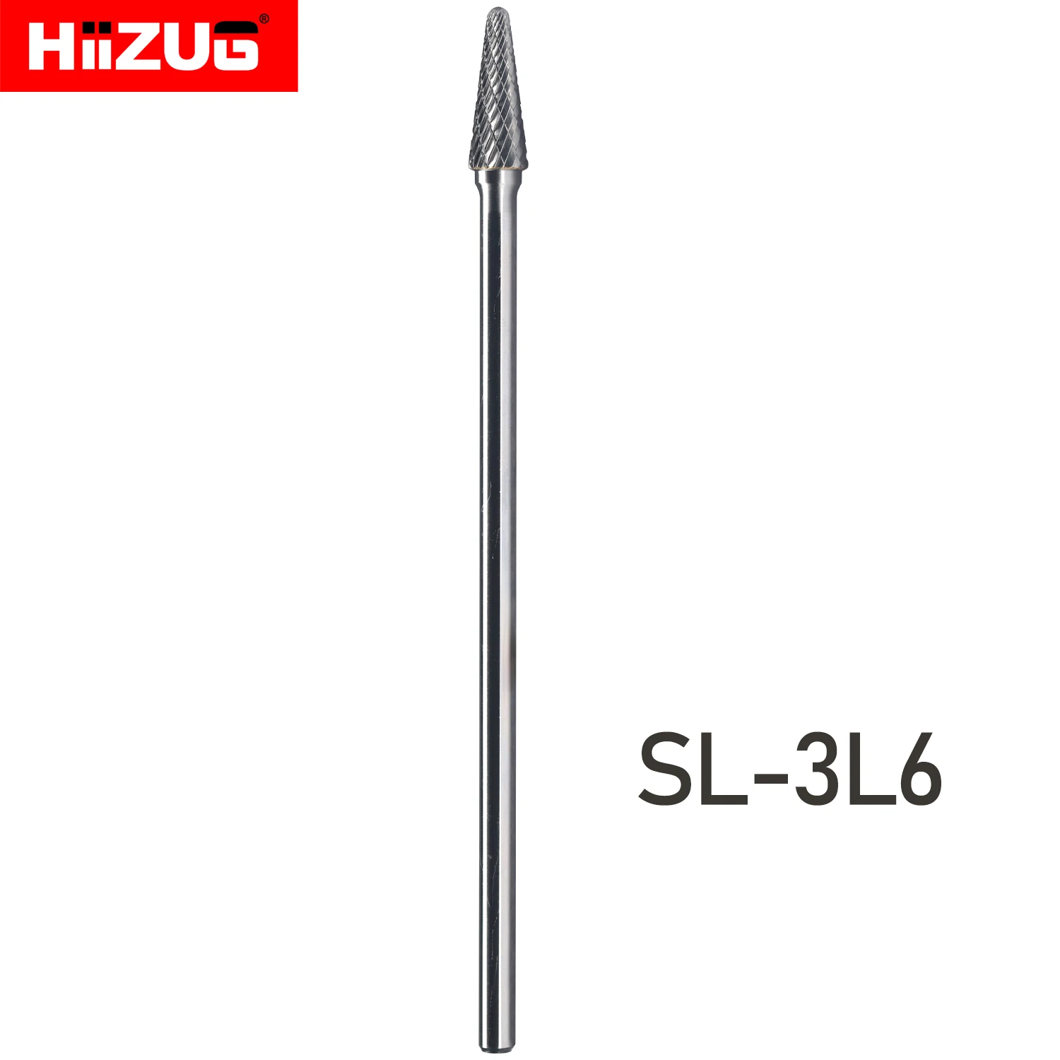 

150mm Long Shank Double Cut SL-3L6 Rotary File Carbide Burr 1/4 Inch for Dremel Abrasive Metalworking Electric Grinding