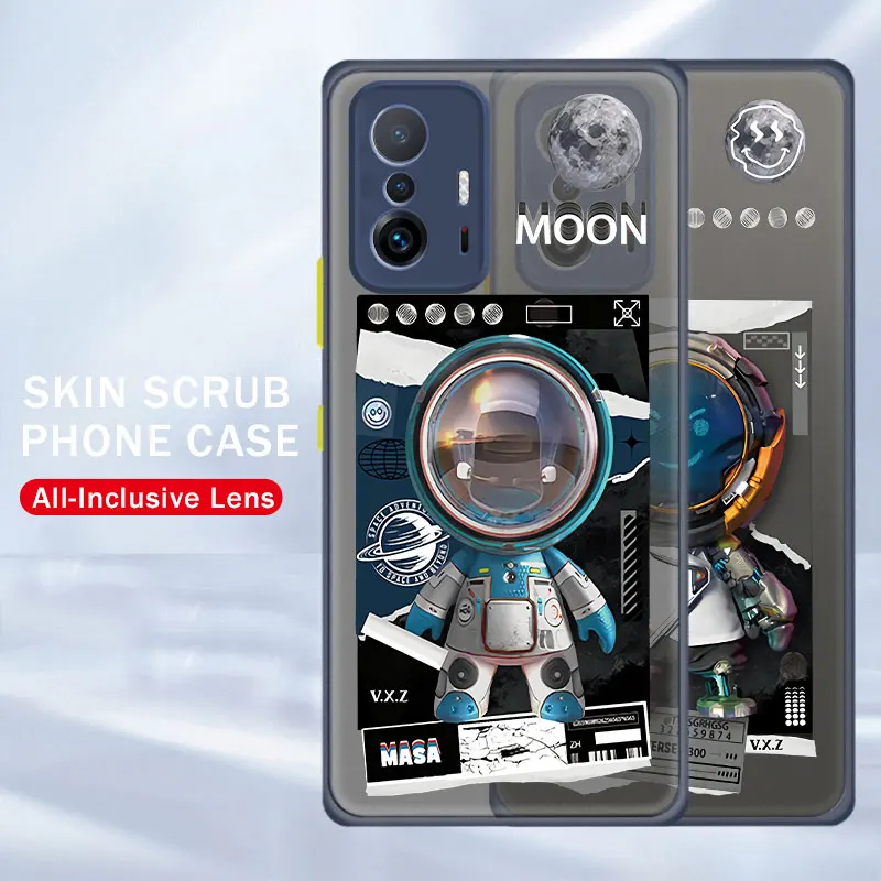 

Hard Back Shockproof Case Coque for Xiaomi Mi 11 Lite 10 12 9 8 Pro Poco X3 NFC Note10Lite Max2 10S Cell Mechanical Astronaut