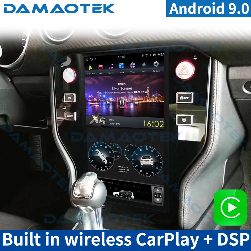 

Damaotek Android 9.0 11.8 Inch Navigation Car Autoradio Multimedia Player For Ford Mustang 2015 - 2018 Wireless Carplay WIFI 4G