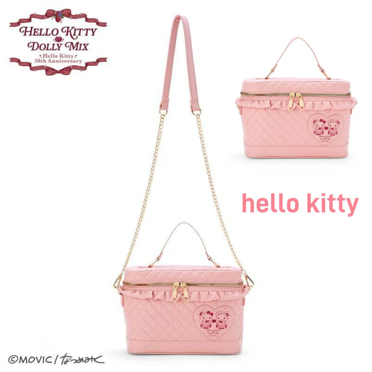 Кошельки и сумки hello kitty розовый кот клетчатая косметичка с рюшами сумка через