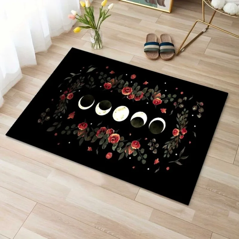 Ночные тематические коврики для спальни гостиной Moon Mystic Area нескользящий