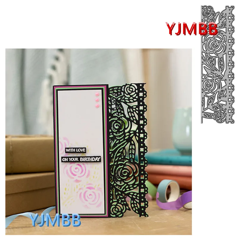 

YJMBB 2022 New Beautiful Flower Lace Trim #3 Metal Cutting Dies Scrapbook Album Paper DIY Card Craft Embossing Die Cutting