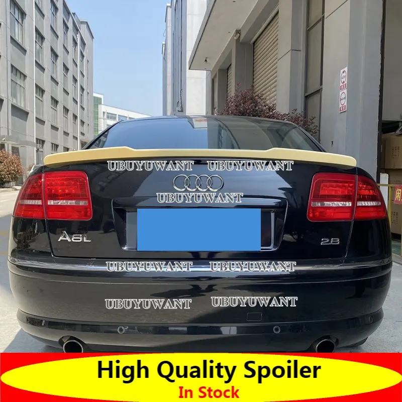 

For Audi A8 D3 2002 2003 2004 2005-2010 Spoiler ABS Car Trunk Lip Wings Tail Spoiler A8 Accessories Dedicated Decoration