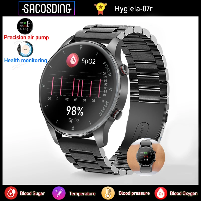 

Air Pump+Air Bag Health Smart Watch Men Oscillometric Method Blood Pressure Accurate Measure Blood Oxygen Blood Sugar Smartwatch