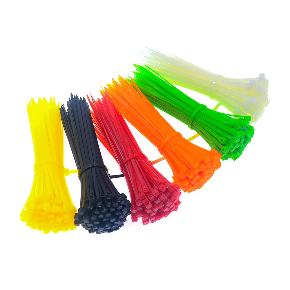 100 шт./упаковка самоблокирующиеся Нейлоновые кабельные стяжки 2 5x100 мм