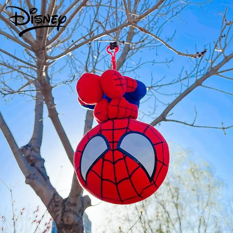 

20Cm Disney Marvel Spiderman Plush Cartoon Avengers Soft Stuffed Cars Hanging Upside Down Dolls Cute Bag Pendant Home Decor Toys