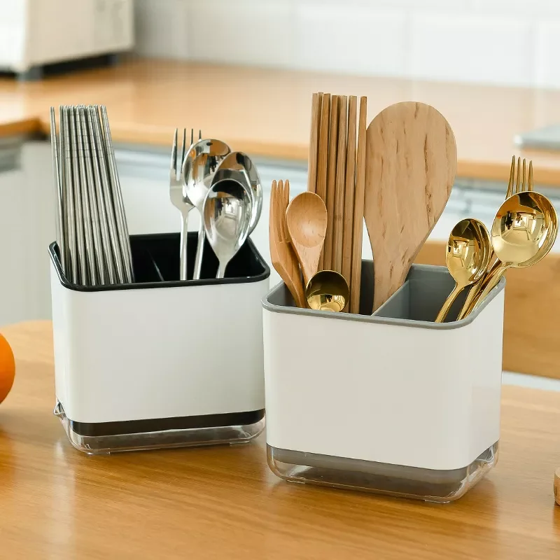 

Double Layer Detachable Chopsticks Cage Multifunctional Spoon Fork Storage Holder Cutlery Drain Rack Organizer Kitchen Utensils