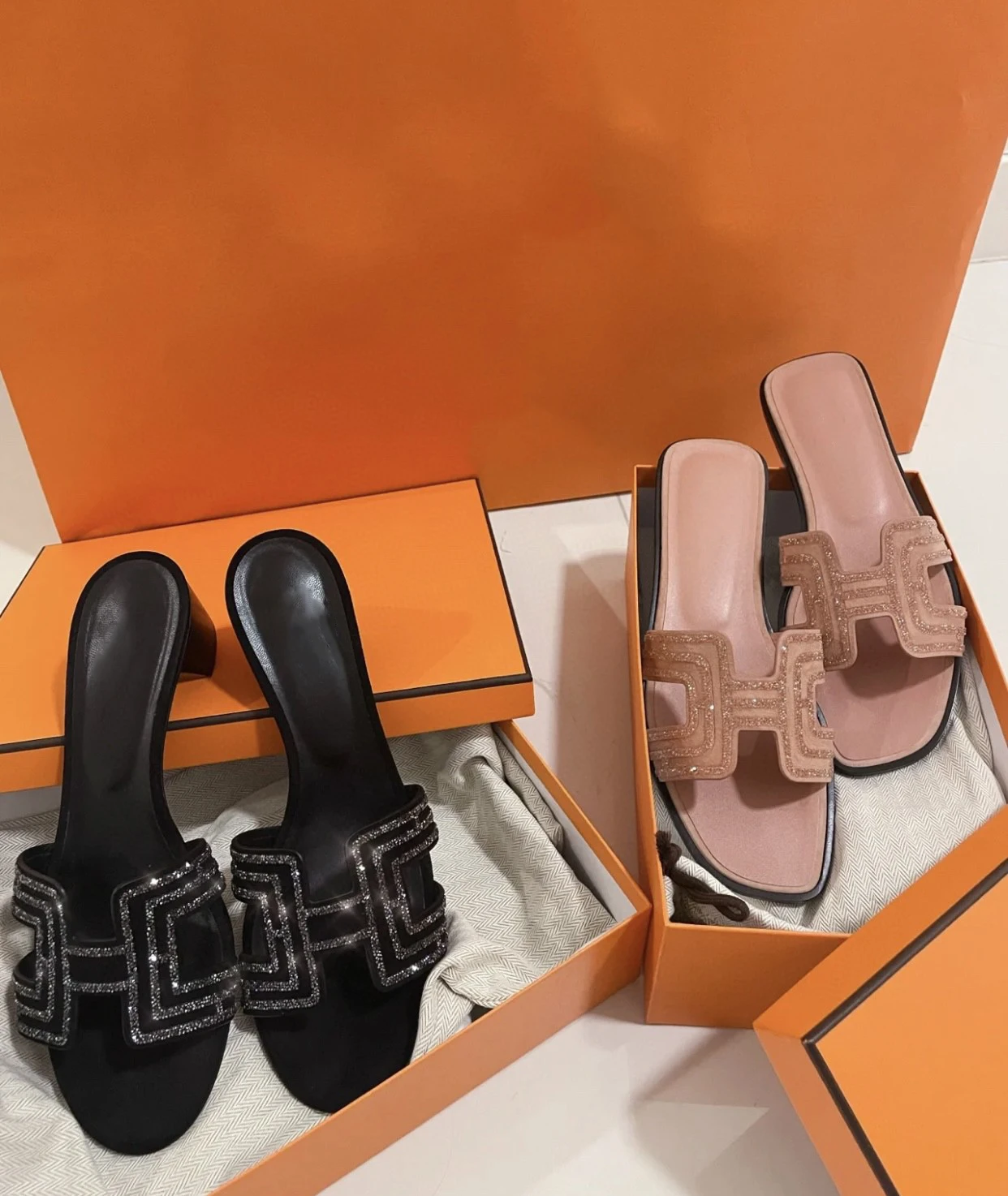 

Женские шлепанцы со стразами, пляжные сандалии на плоской подошве, лето 2022