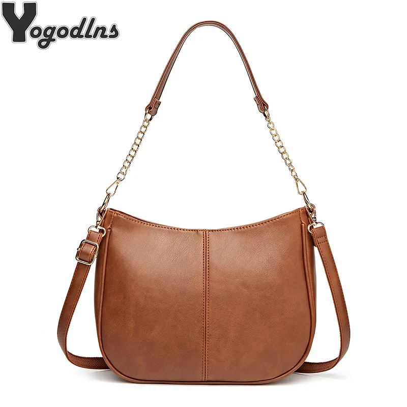 

Large Capacity Shoulder Corssbody Bags Women Armpit Hobo Bag Vintage Female PU Leather Luxury Design Travel Handbag Shopper Tote