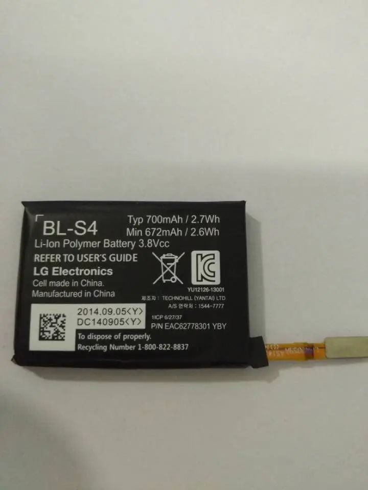 

For LG Battery BL-S4 700mah 2. 7wh 3.8V Smart Watch Battery