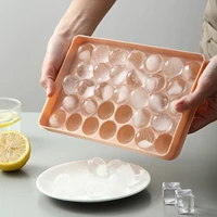 with lid plastic ice cube mold round shape ice box for whisky wine drink summer homemade diy ice maker mold durable kitchen tool