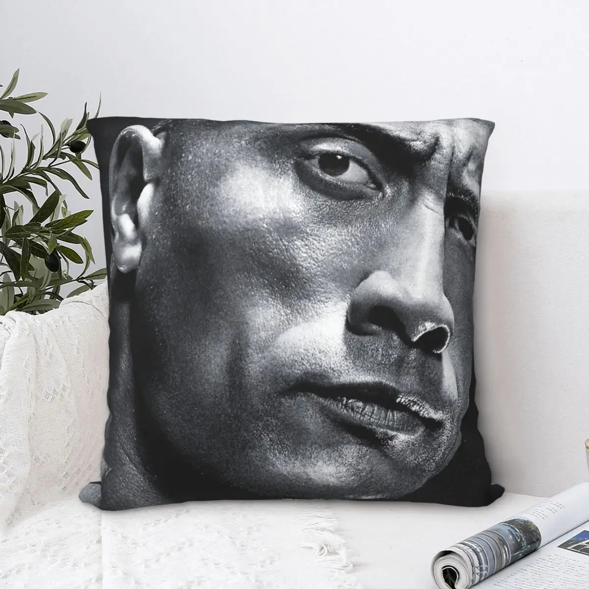 

dwayne the rock johnson pillow case CUSHION COVER PILLOW Polyester Decor Pillow Case Home Cushion Cover 45*45cm