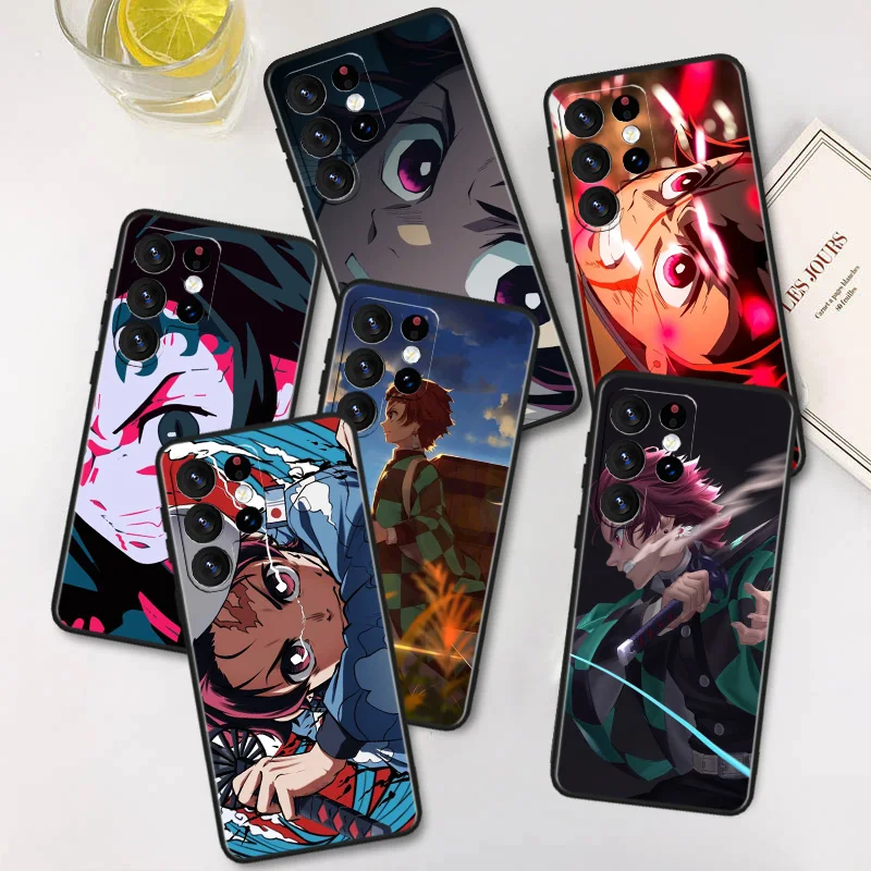 

Anime Demon Slayer Kamado Phone Case For Samsung A22S A22 A21S A14 A13 A12 A11 A04S E A03S A02S A01 Core Black Soft Cover