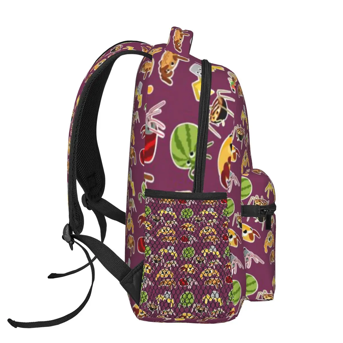 Пакет Bugsnax Веер-арт жуки закуски узор сумка для книг один Повседневный Рюкзак