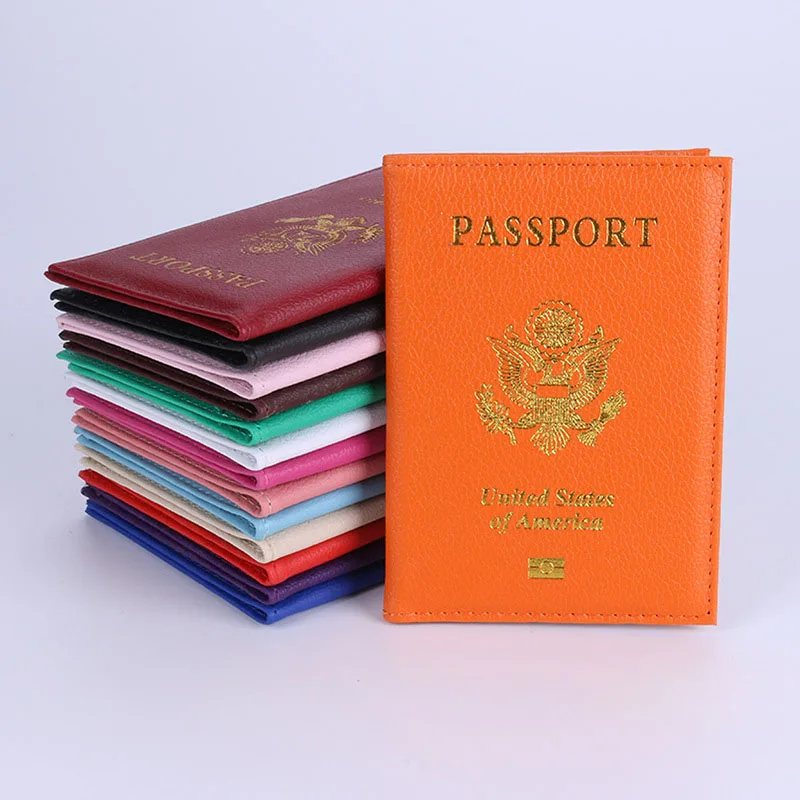 

Персонализированная Кожаная Обложка для паспорта США, индивидуальный Держатель для паспорта, американский кошелек, обложки для паспортов, для девушек и американцев