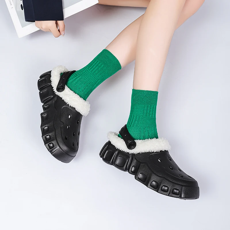 2023 зимние теплые женские повседневные сабо Летние слипоны дышащие пляжные