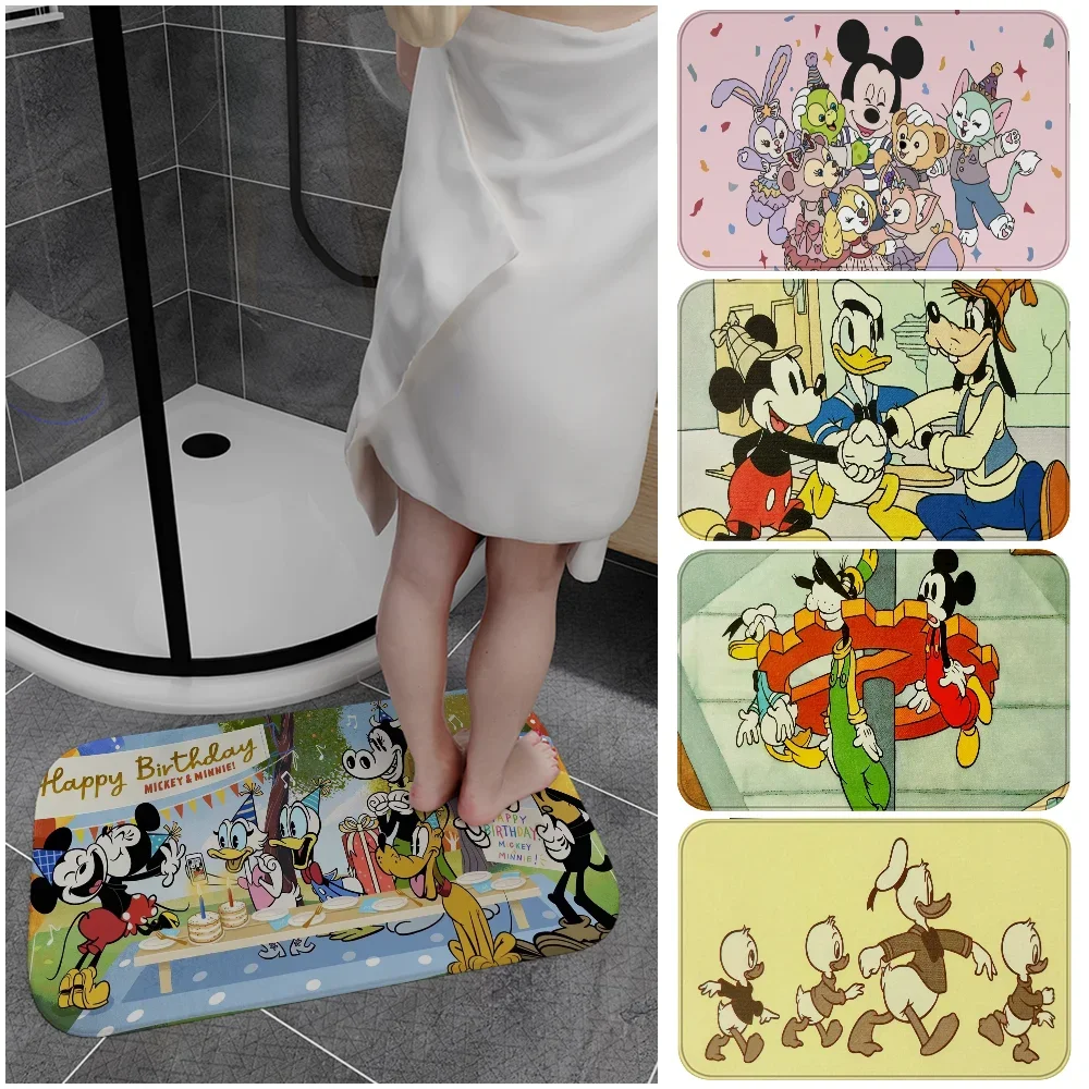 Коврик С Микки Маусом - Противоскользящий Прямоугольный Мягкий Домашний Для