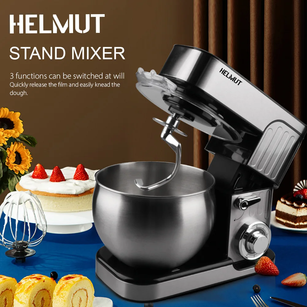 

Stand Mixer 6-Speed 6.8L Electric Kitchen chopper with Dishwasher-Safe Dough Hook Wire Whisk Food processor Stainless Steel Bowl