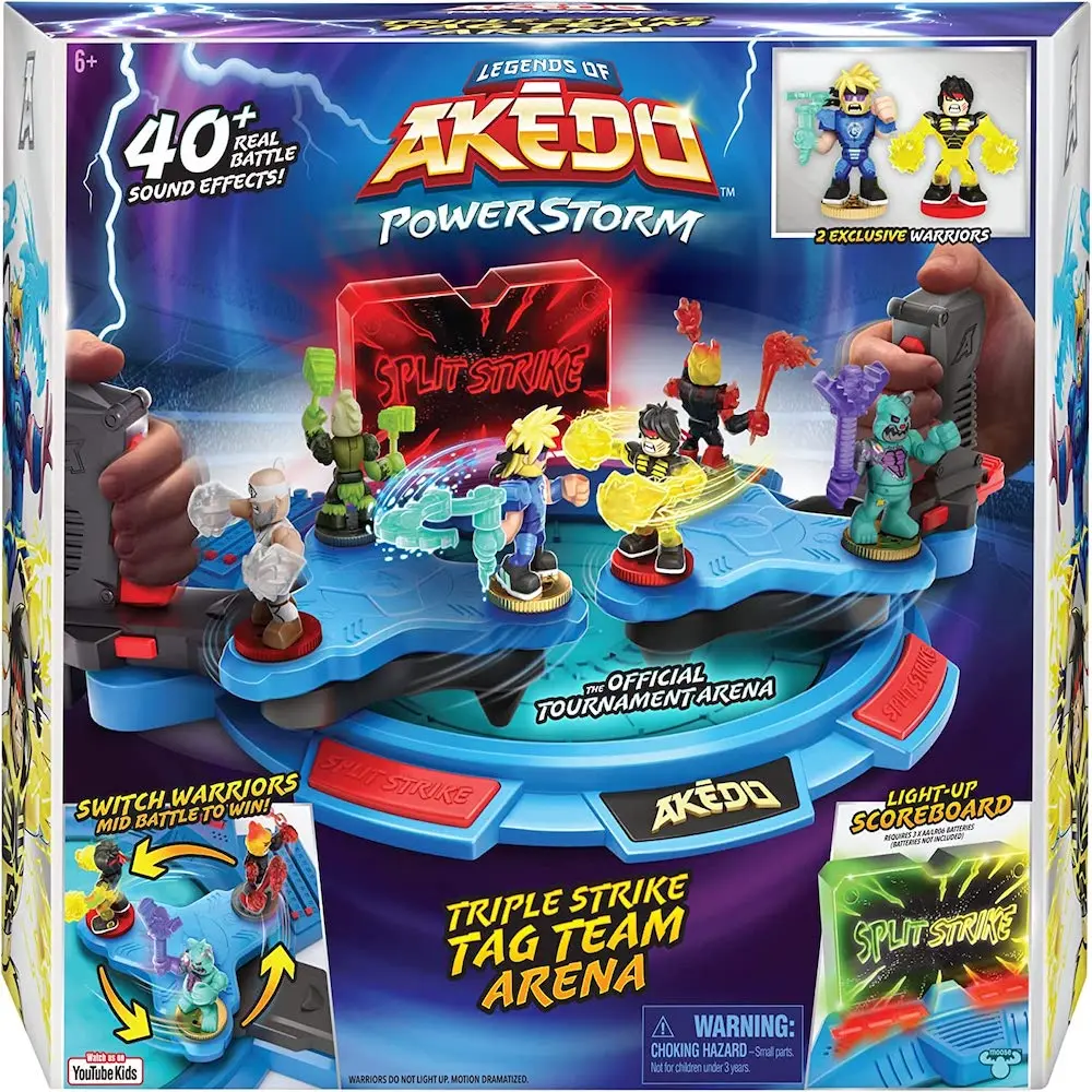 

Akedo Powerstorm Toys Triple Strike Tag Team Arena Children Boy Toy Action Figurine Ultimate Arcade Warriors Boys Birthday Gifts