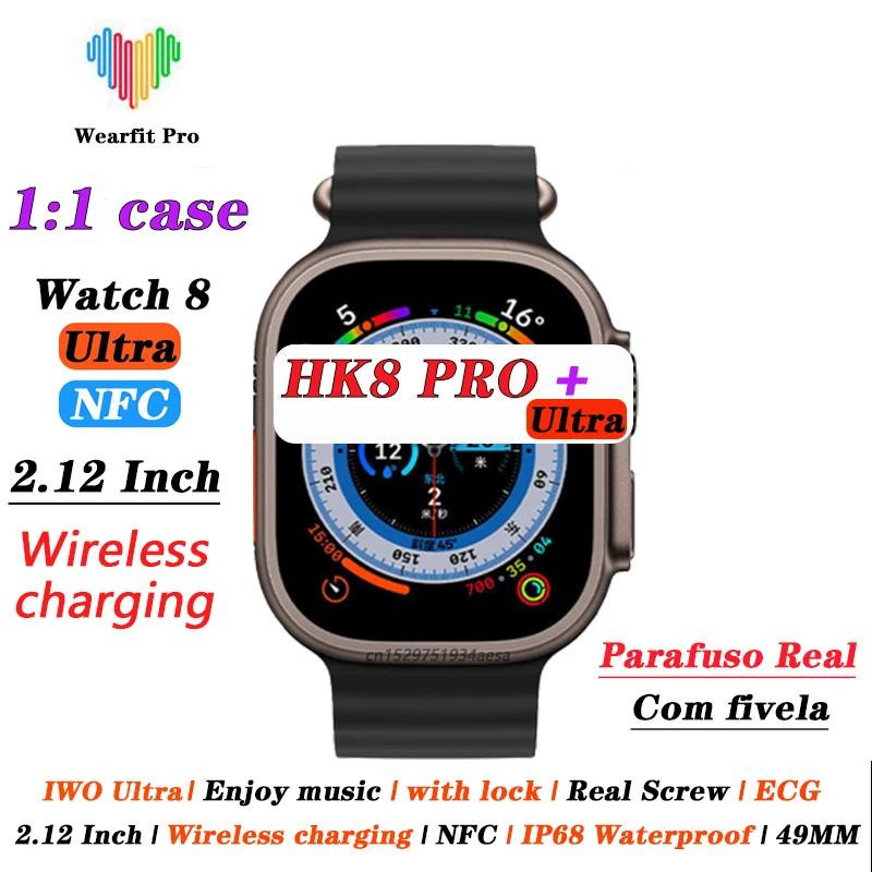 

HK8 Pro Ultra Smart Watch IWO Ultra Series 8 49mm 2.12 inch Real HD Screen High Refresh NFC Smartwatch Men Sport Fitness Watch