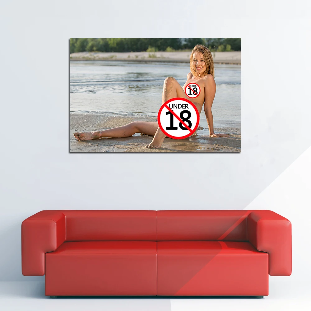 Сексуальная обнаженная девушка холст картина женщина без цензуры киска