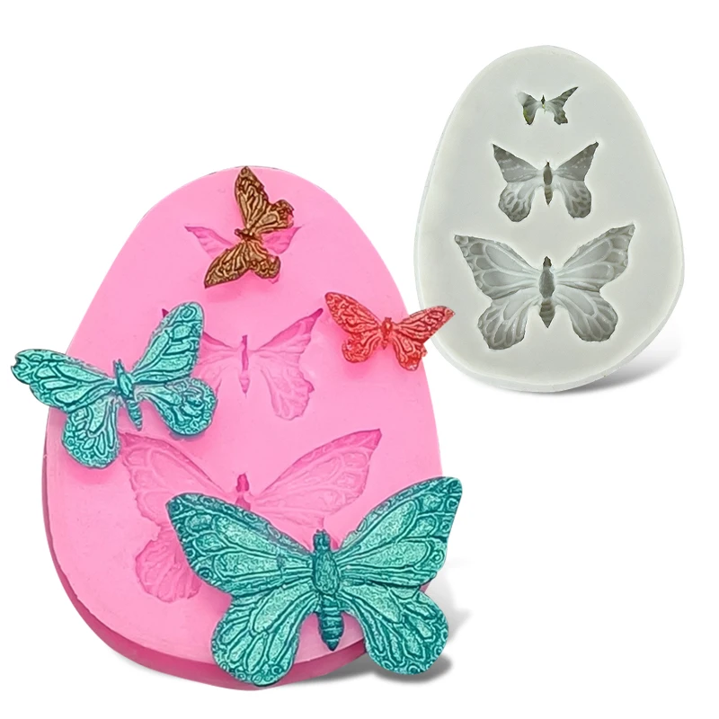 

3D Butterfly Fondant Cake Mold Butterfly Shape Silicone Baking Mold Chocolate Baking Fondant Cake Decorating Tools Resin Mould