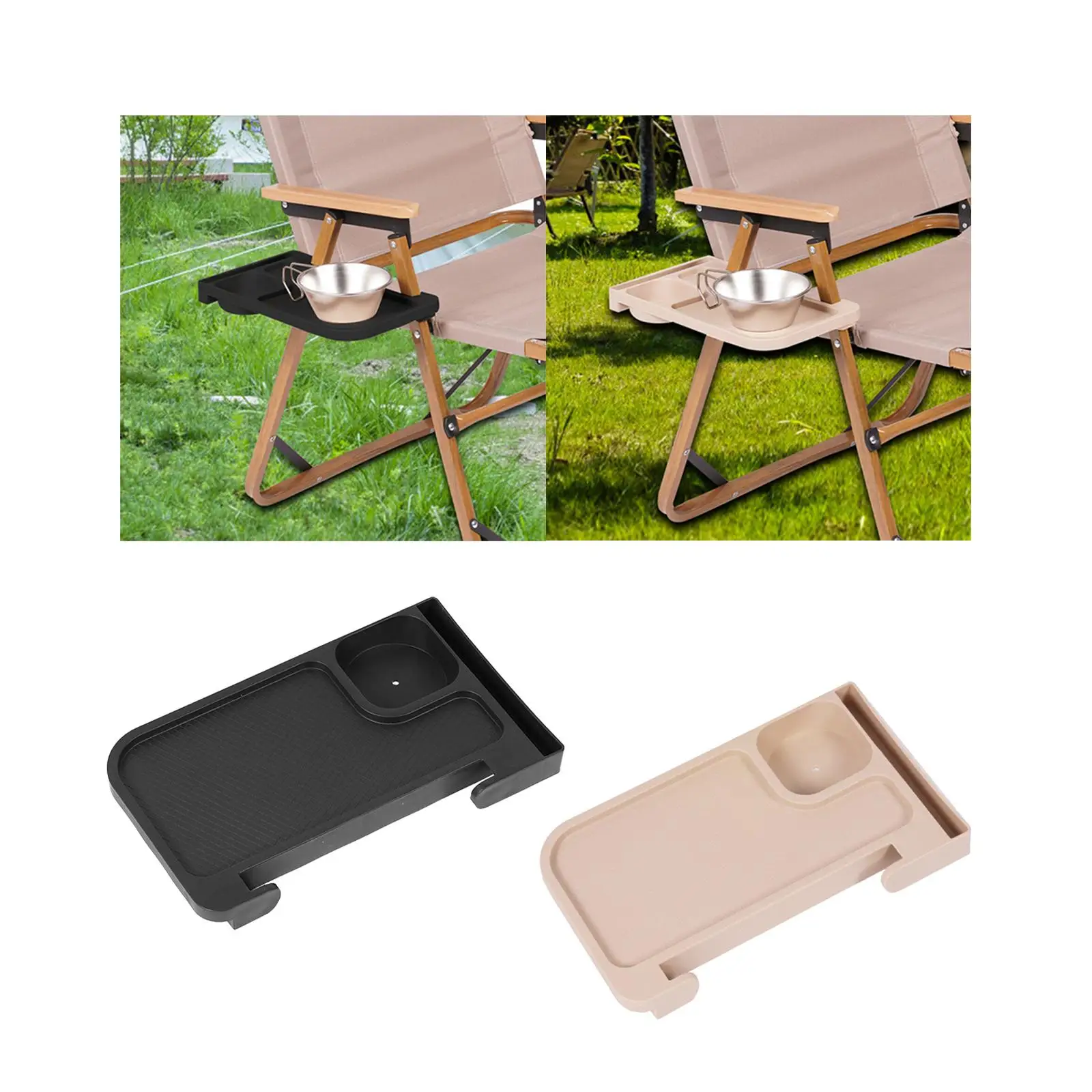 Clip On Side Desk Portable Cup Phone Holder Tray Multipurpos