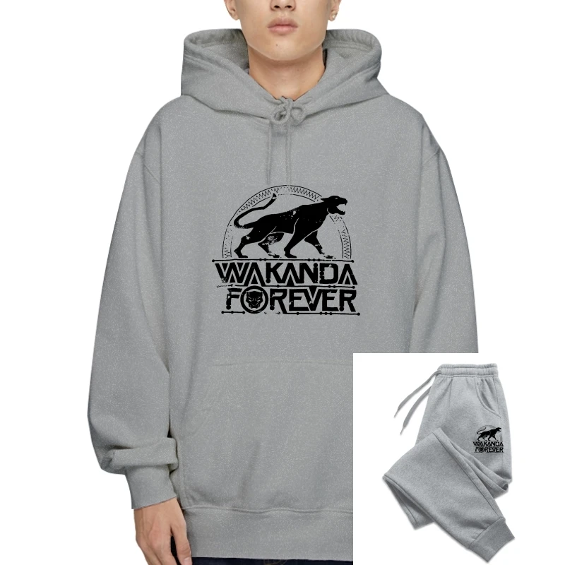 

Black Panther Wakanda Forever Distressed T-Sweatshirt Hoodies Harajuku Outerwear