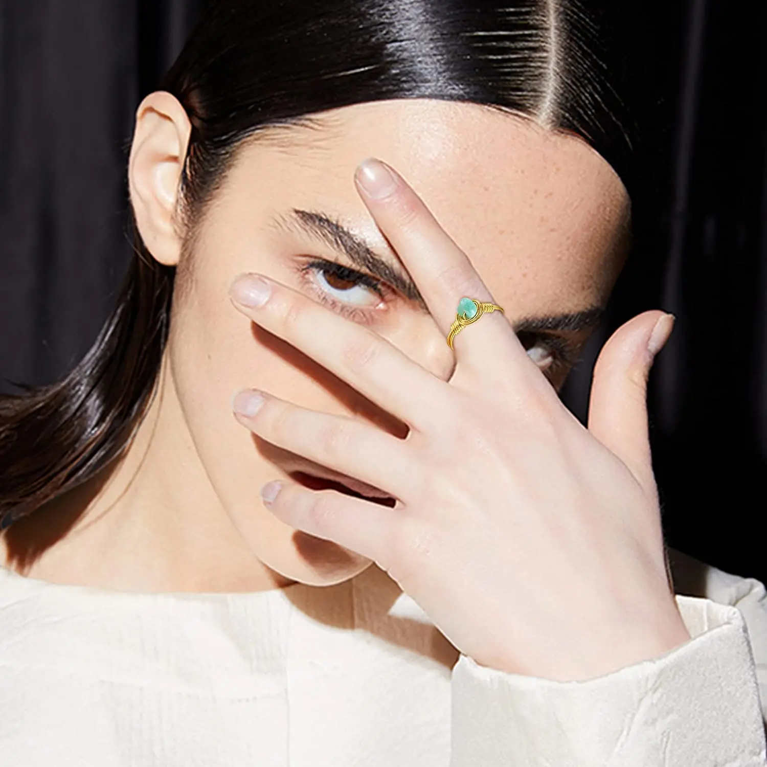 Кольцо с кристаллами для женщин 6 шт. |