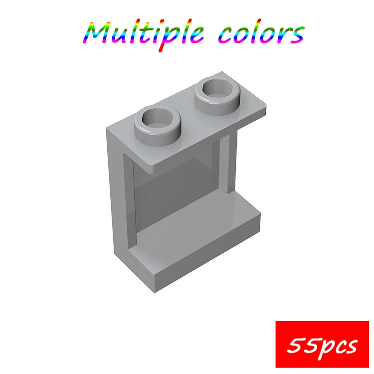 Фото MOC 55 шт. 87552 панель 1x2x2 строительный блок 4864 с боковой опорой полые шпильки кирпичи частицы головоломка игрушка детский подарок на день рождения №1