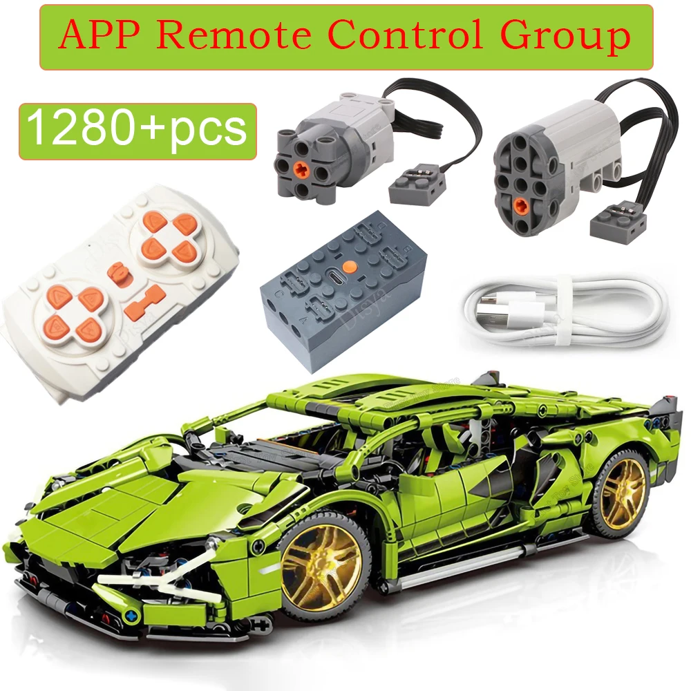 Новый высокотехнологичный гоночный автомобиль Lambor Радиоуправляемый супер-гоночный Спорт строительные блоки для автомобилей City скоростной гоночный конструктор детские игрушки подарок