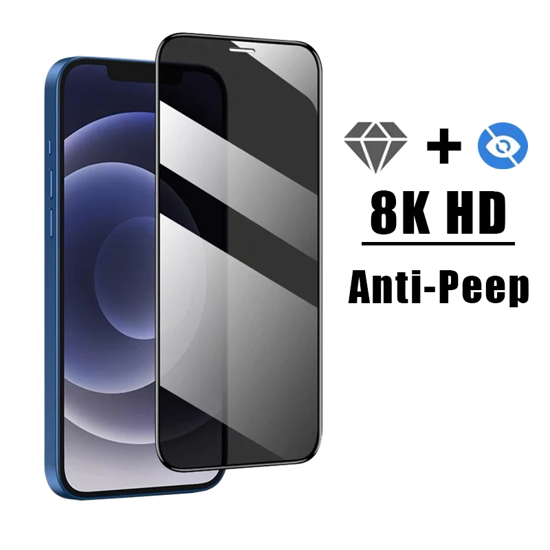 

2 шт., антишпионская Защита экрана для IPhone 14 12 13 11 Pro Max 13 12 Mini, закаленное стекло для конфиденциальности для IPhone 7 8 6 Plus XR XS SE