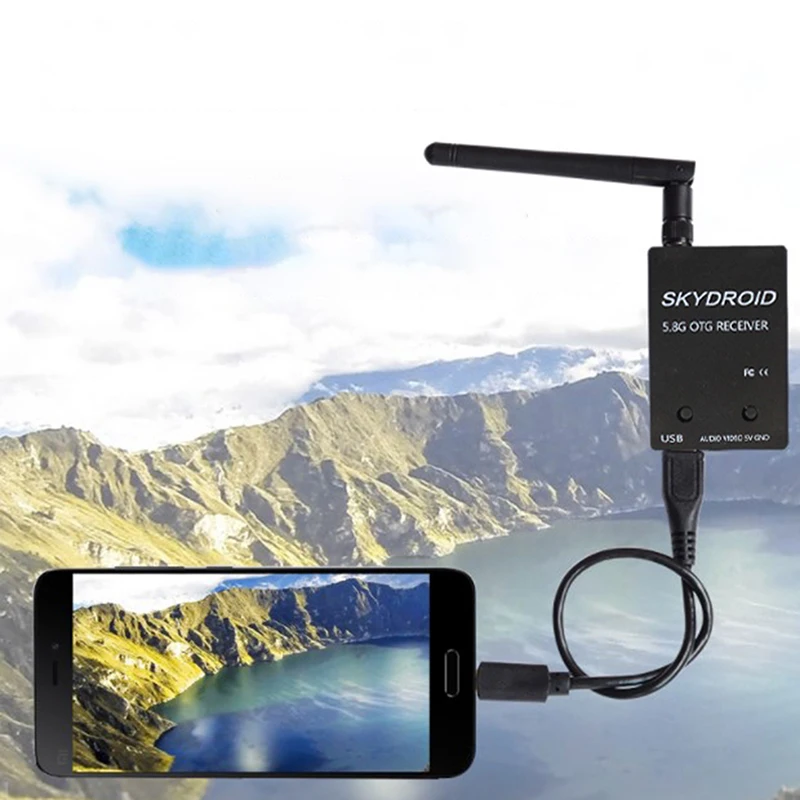 

UVC двойная антенна управления приемник OTG 5,8G 150CH полный канальный FPV приемник с аудио для Android Smartphone