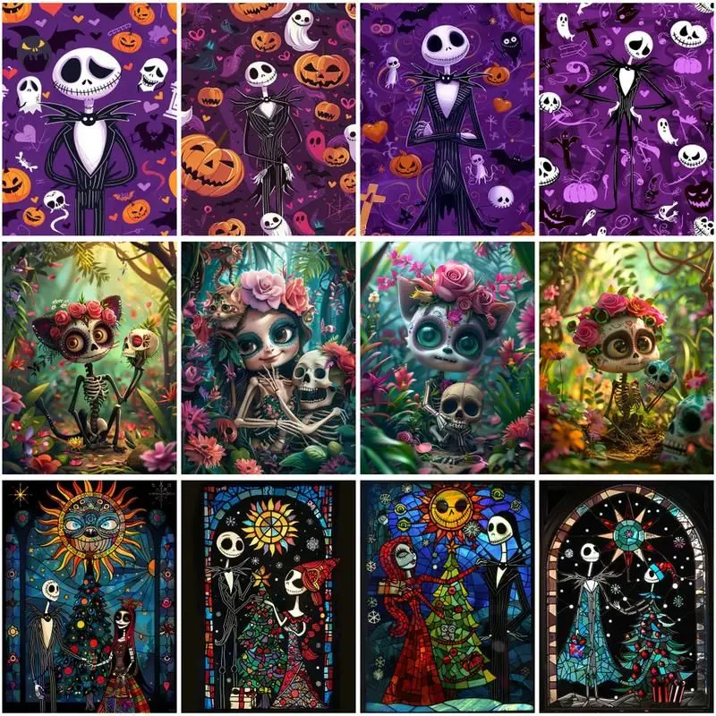 Набор для рисования по номерам на холсте Хэллоуин