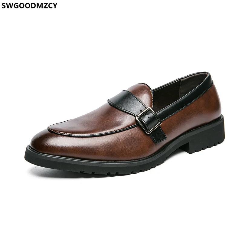

LEATHER Brown Dress Italiano Office 2023 48 Oxford Shoes for Men Monk Strap Shoes for Men Formal Shoes for Men Zapatos De Hombre